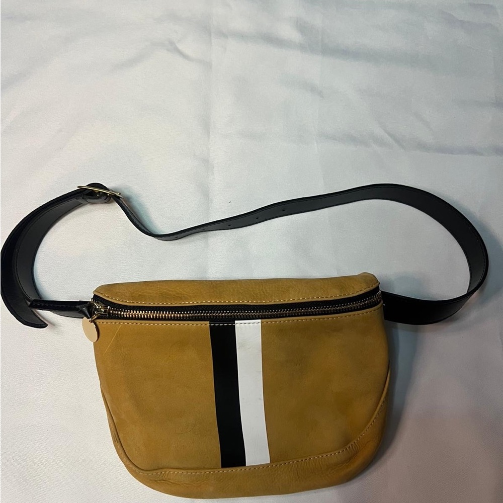Elegant Tan and Black Belt Bag